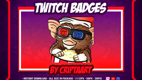 Twitch Emote | Gizmo Emote | Pop Corn | Gremlins Emote | Halloween | Horror Movie