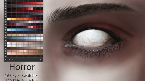 Horror Eyes & Skin Illustrator Swatches