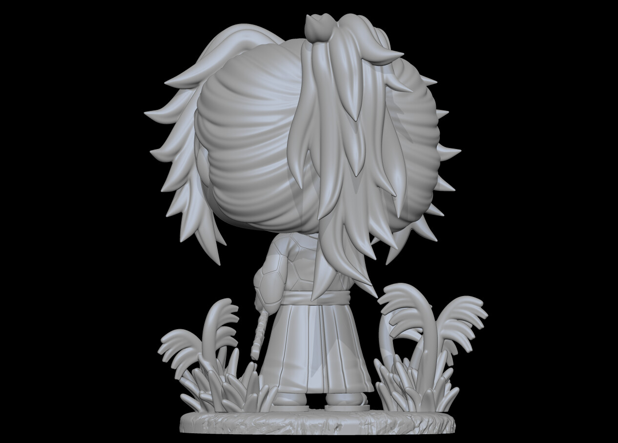 ArtStation - Demon Slayer Funko POP Upper Moon 1 Kokushibo ~digital ...