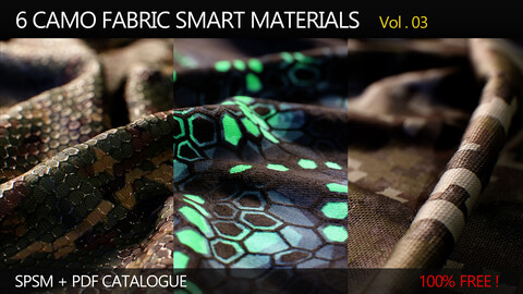 " 6 High Detailed Camo Fabric Smart Materials " (Vol.3) - 100% FREE!