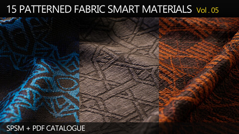 " 15 High Detailed Patterned Fabric Smart Materials " (Vol.5)