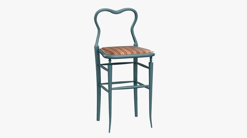 High Chair Clerks Chair No 9 Night Blue Plastic Version