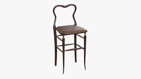 High Chair Clerks Chair No 9 Dark Wooden Oak Version