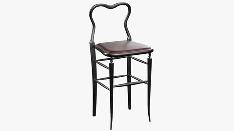 High Chair Clerks Chair No 9 Black Metal Version