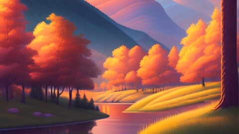 Landscape Illustrations Decorative Wall Art