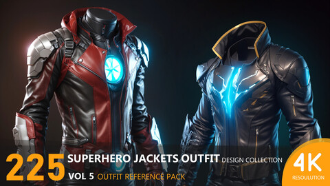 Superhero Jackets Outfit Design Collection Vol5-4K|Outfit Reference Pack