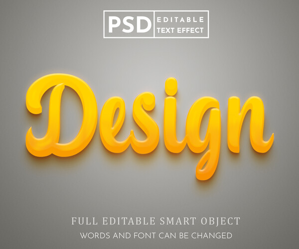 ArtStation - 3D Desing. PSD fully editable text effect. Layer style PSD ...