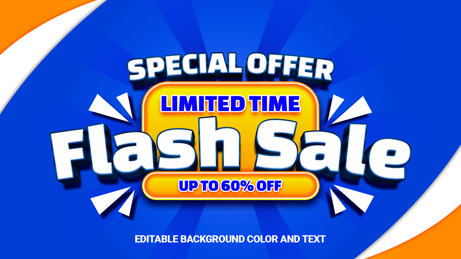 Free PSD  Best deal 3d sale banner template promotion with editable text  effect