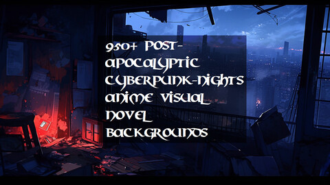 950+ Post-Apocalyptic Cyberpunk-Nights Anime Visual Novel Backgrounds