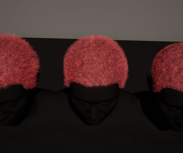 Artstation Real Time Afro Hair 3d Model Game Assets 