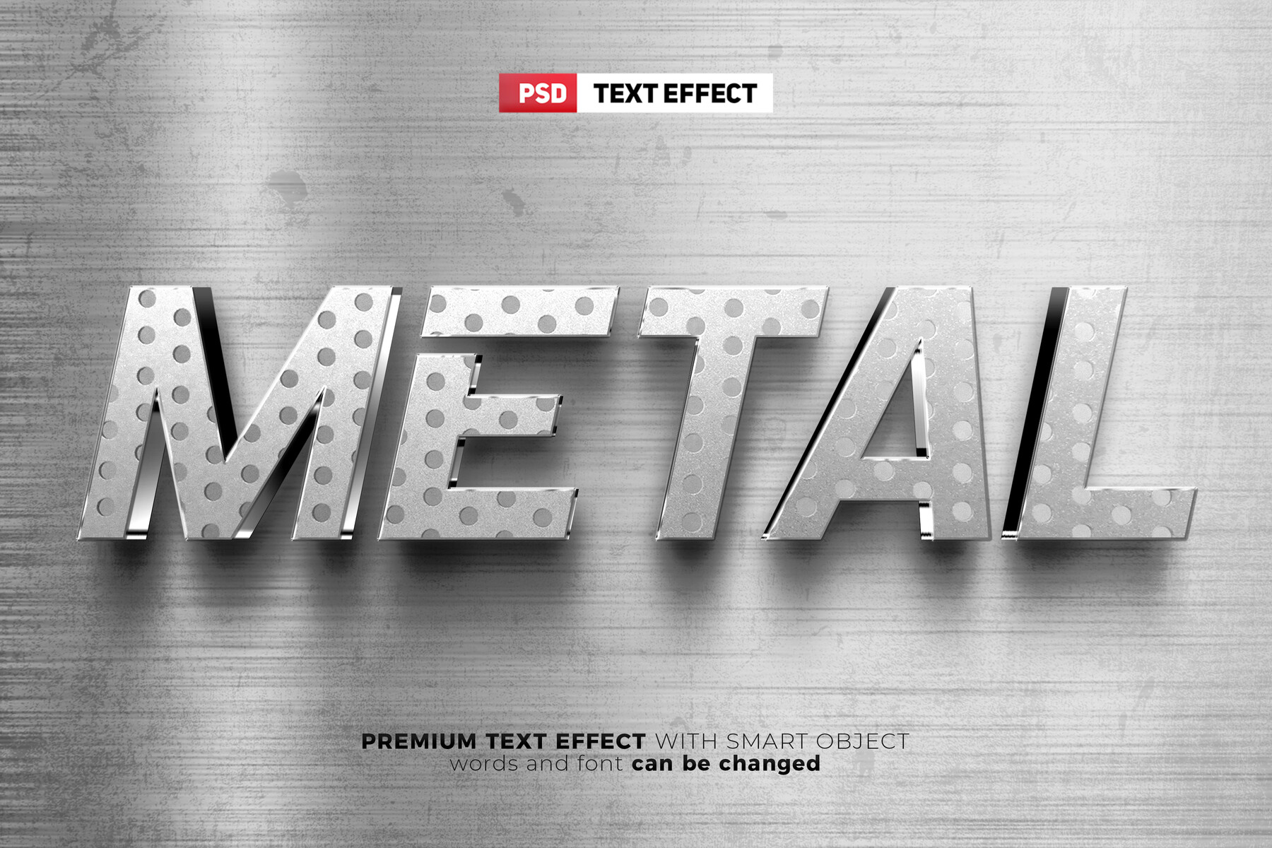 ArtStation - 3D Metal. PSD Fully Editable Text Effect. Layer Style PSD ...