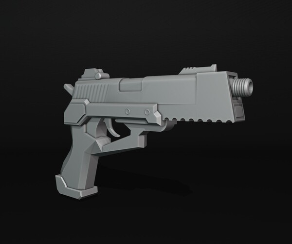 ArtStation - Futuristic Handgun | Resources