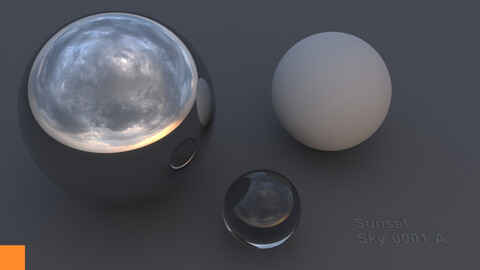 HDRI Hemispherical Sunset Sky 1 A