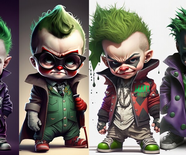 cute cartoon baby joker