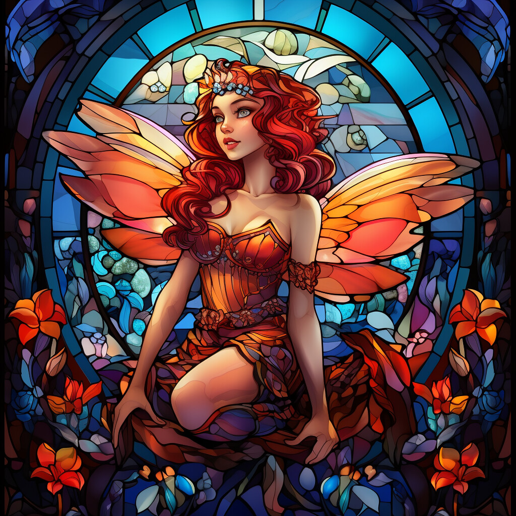 ArtStation - Fairy Stained Glass v2 & v3 | Artworks