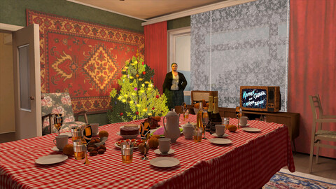 Interior USSR New Year for GTA SA MTA CRMP