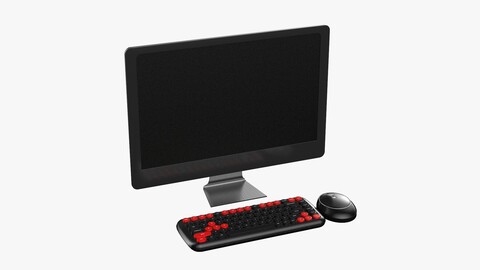 Wireless Pc Set Monitor Keyboard Mouse Gamer Version