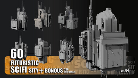 60+FUTURISTIC SCIFI SITY + bonous(200 scifi decals) vol 03