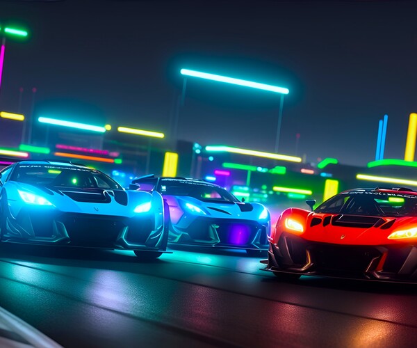 ArtStation - 4 pics of Supercars Ready to Race | Artworks