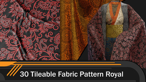 30 Tileable Lace fabric Pattern Royal - VOL 11