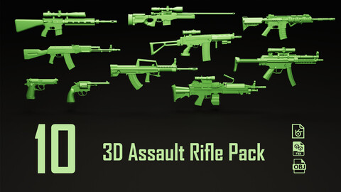 3D Assault Rifle Pack