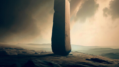 Monolith on Desert Planet