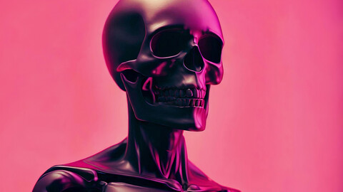 Pink Robot Skeleton