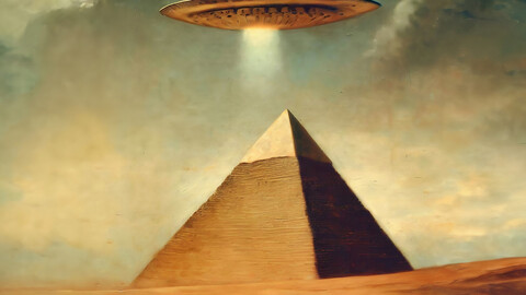 UFO over the Pyramid of Giza