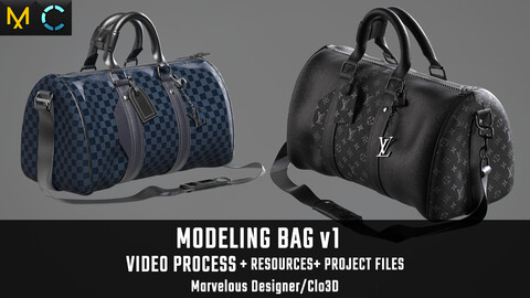 Bag. Clo 3D / Marvelous Designer project +obj