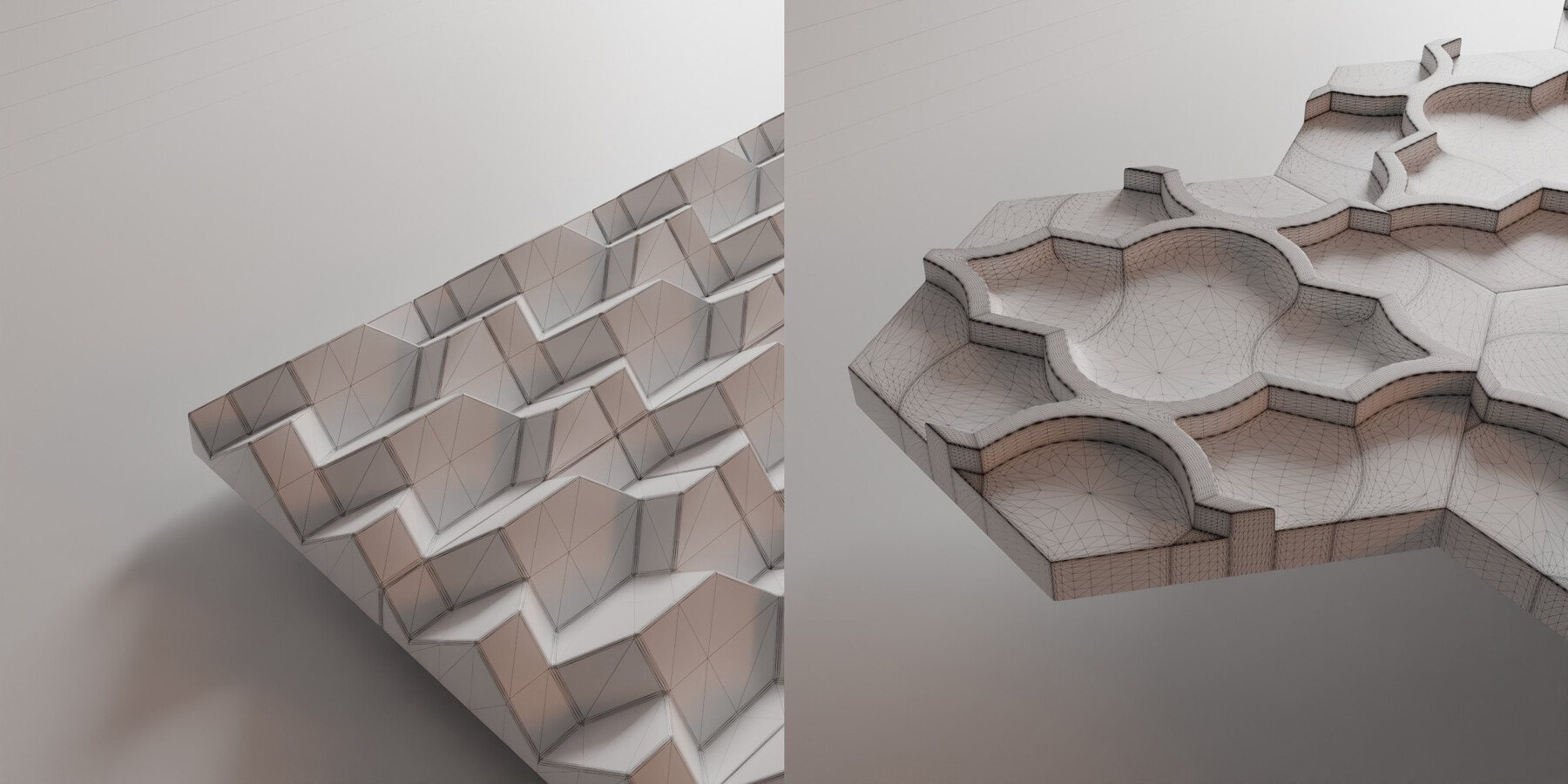 ArtStation - +90 Wall Panels | Geometry Nodes Based | Hexagonal And ...