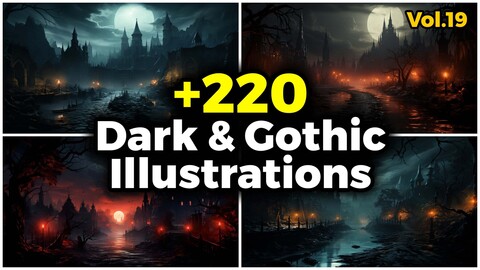 +220 Dark & Gothic Environment Concept (4k) | Vol_19