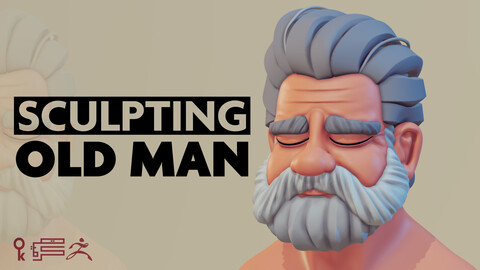 Sculpting old man bust in ZBrush