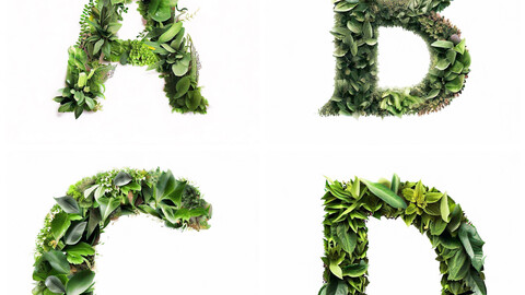 A-Z Alphabet Made out of Plants