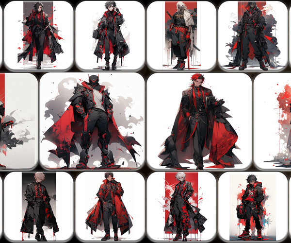 ArtStation - 200 Male Bloodpunk Anime (Full Body) Reference Pack | 4K ...