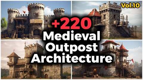 +220 Medieval Outpost Architecture(4k) | Vol_10