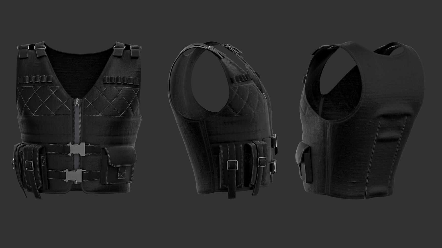 ArtStation - Marvelous Designer Bullet Proof Vest Study