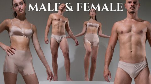 Male & Female- Standing Poses- Photo Reference Pack For Artists 642 JPEGs