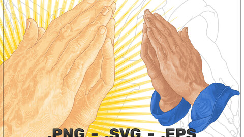 Vector Design Of Hands Prayer Position