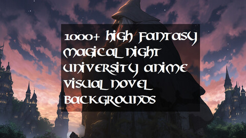 1000+ High Fantasy Magical Night University Anime Visual Novel Backgrounds