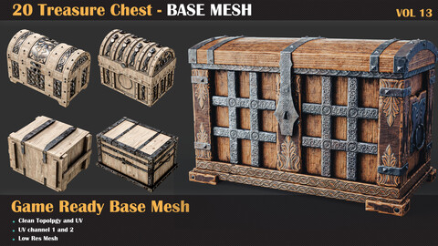 20 Treasure Chest BASE MESH - VOL 13