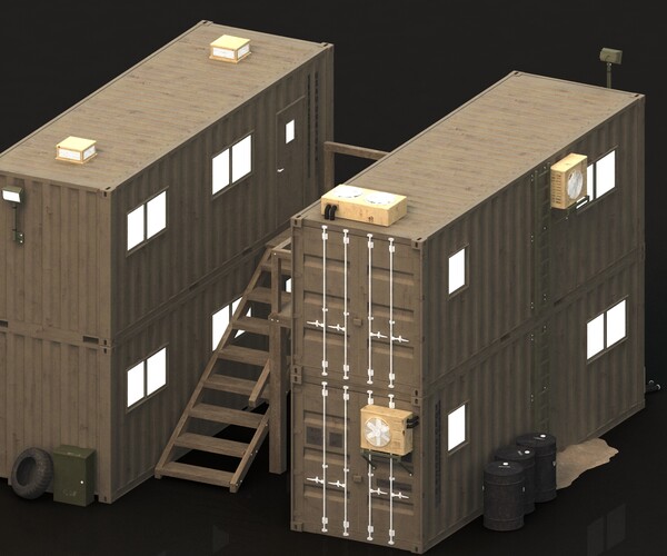 ArtStation - military shelter | Game Assets