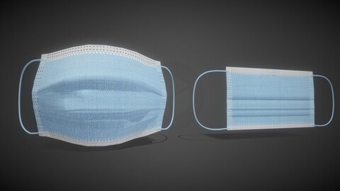 3D Model - Disposable Medical Mask