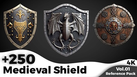 +250 Medieval Shield Concept (4k)