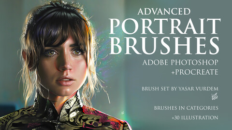 Portrait Brushes for Photoshop and Procreate
