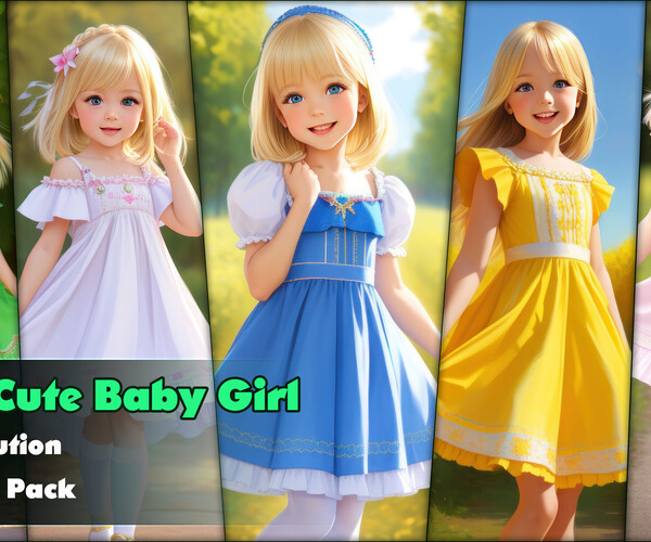 ArtStation - +470 Cute Baby Girl Reference Pack _4k _V3 | Artworks