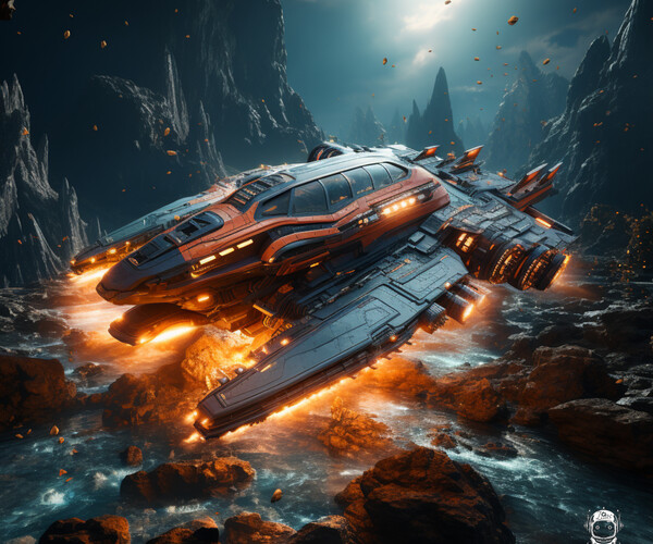 ArtStation - Futuristic Spaceship Collection in 4K | Artworks