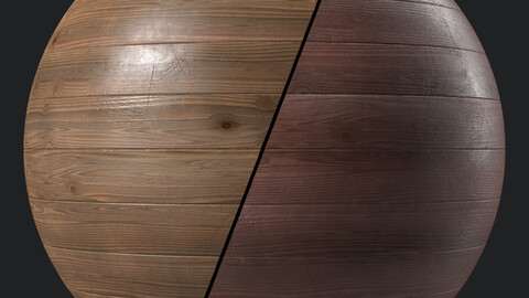 Parquet Materials 25- Parquet By Old Wood Damaged | Sbsar Seamless PBR 4k