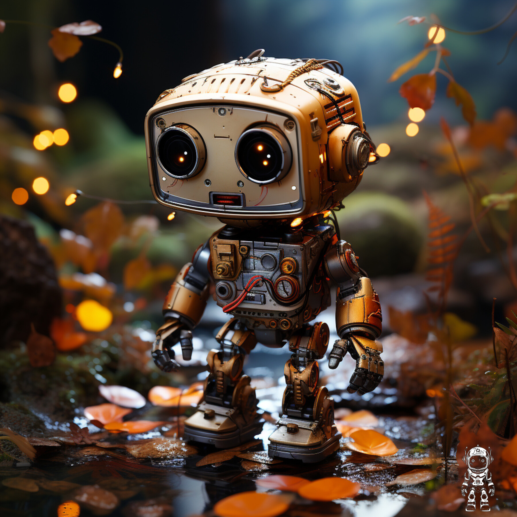 ArtStation - Cute Cyber Robot illustration in 4K | Artworks