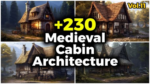 +230 Medieval Cabin Architecture(4k) | Vol_11