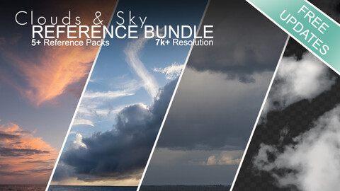 Reference Bundle - Clouds & Sky - 5+ Reference Packs - 1500+ Royalty Free Photos